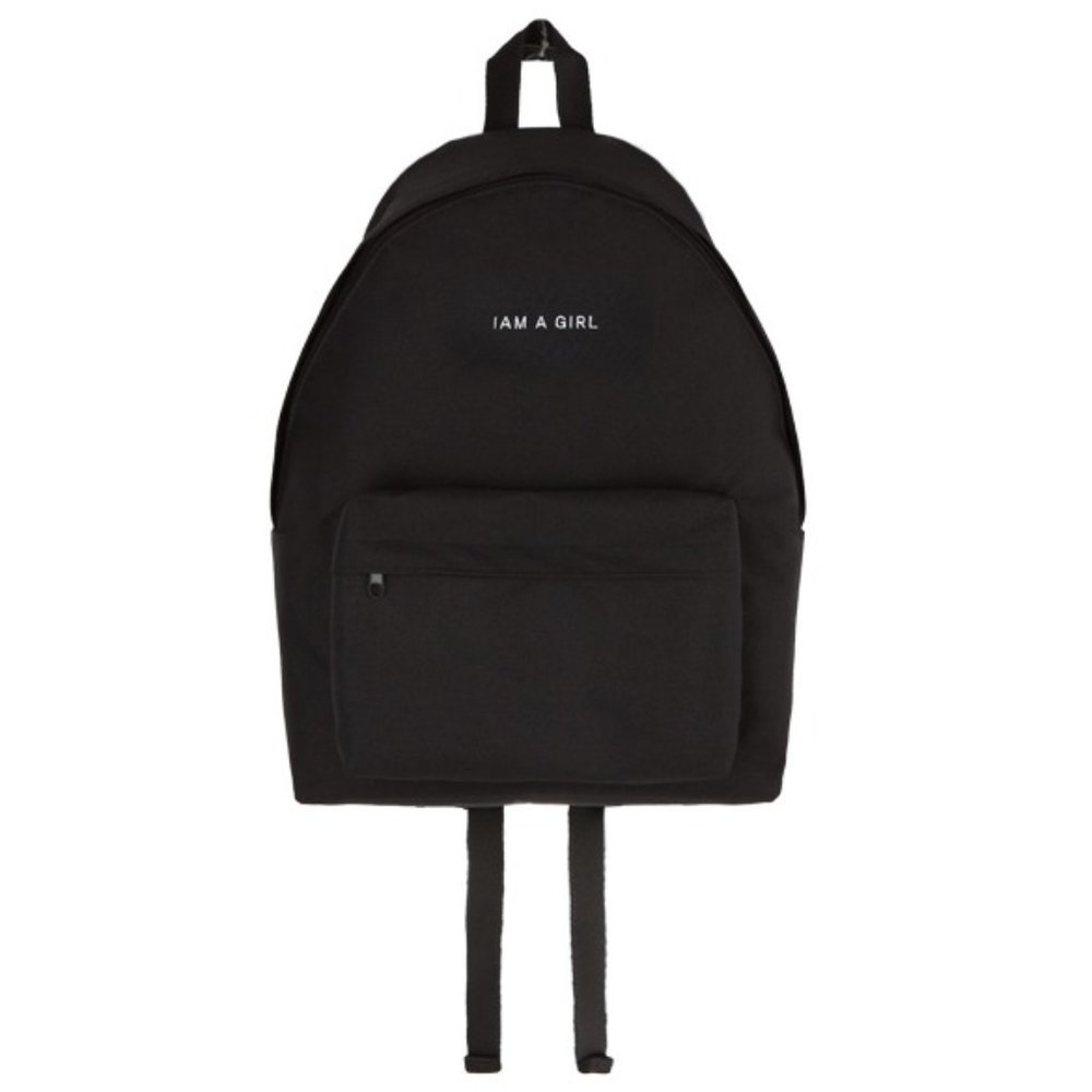Black I AM A GIRL Backpack